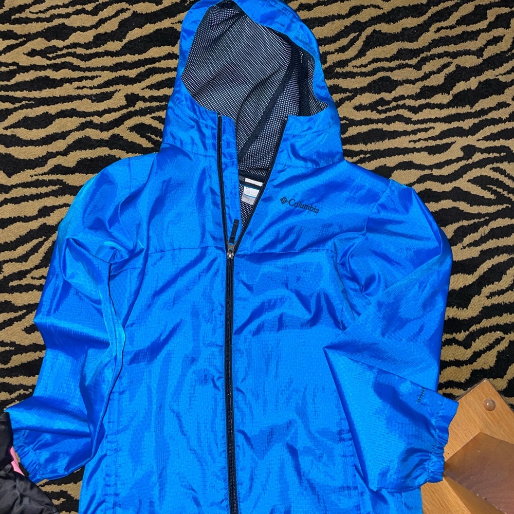 Kids Columbia Blue Raincoat, Size M (10/12)